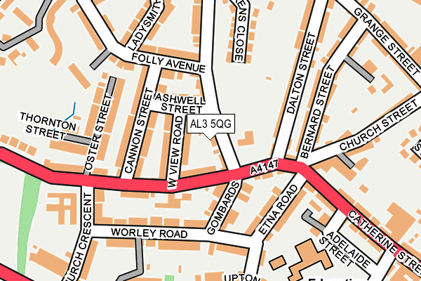 AL3 5QG map - OS OpenMap – Local (Ordnance Survey)