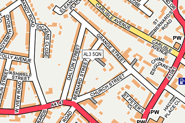 AL3 5QN map - OS OpenMap – Local (Ordnance Survey)