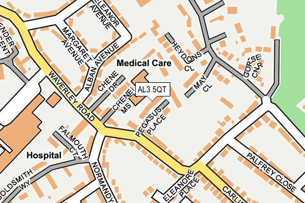 AL3 5QT map - OS OpenMap – Local (Ordnance Survey)