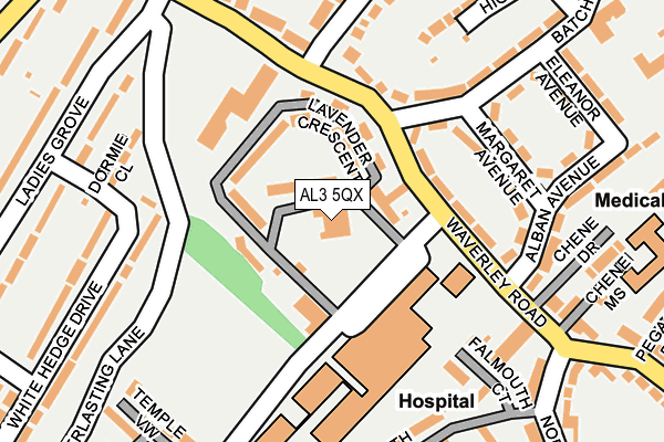 AL3 5QX map - OS OpenMap – Local (Ordnance Survey)