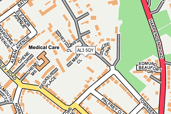 AL3 5QY map - OS OpenMap – Local (Ordnance Survey)
