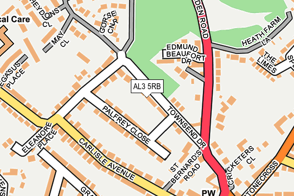 AL3 5RB map - OS OpenMap – Local (Ordnance Survey)