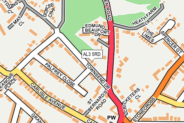 AL3 5RD map - OS OpenMap – Local (Ordnance Survey)