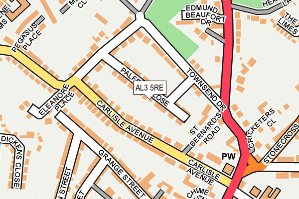 AL3 5RE map - OS OpenMap – Local (Ordnance Survey)