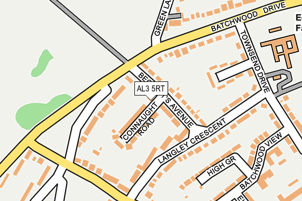 AL3 5RT map - OS OpenMap – Local (Ordnance Survey)