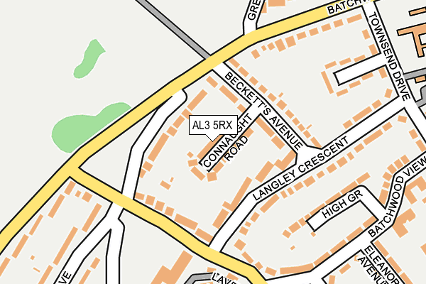 AL3 5RX map - OS OpenMap – Local (Ordnance Survey)