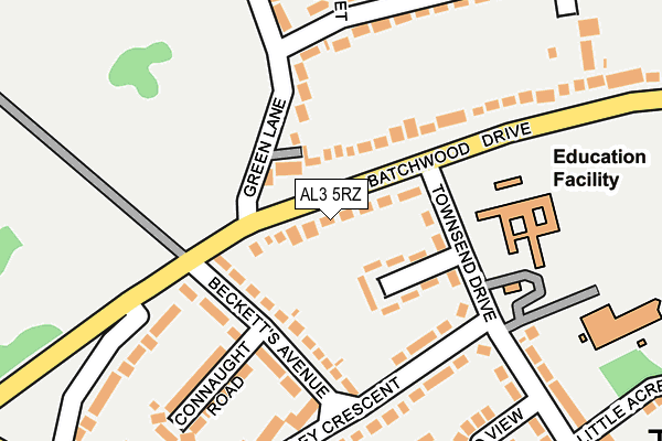 AL3 5RZ map - OS OpenMap – Local (Ordnance Survey)