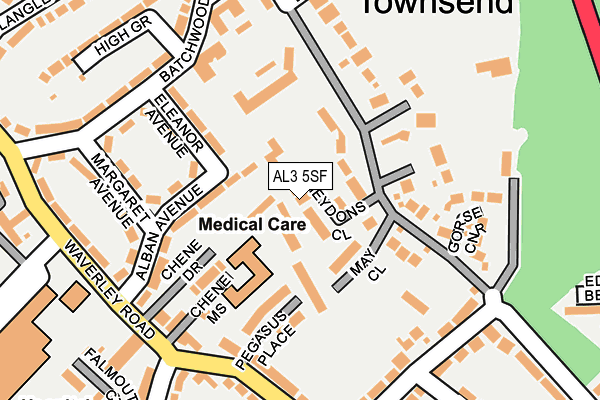 AL3 5SF map - OS OpenMap – Local (Ordnance Survey)