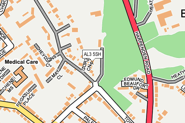 AL3 5SH map - OS OpenMap – Local (Ordnance Survey)