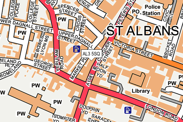 AL3 5SQ map - OS OpenMap – Local (Ordnance Survey)