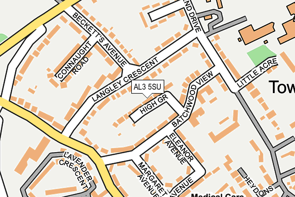 AL3 5SU map - OS OpenMap – Local (Ordnance Survey)