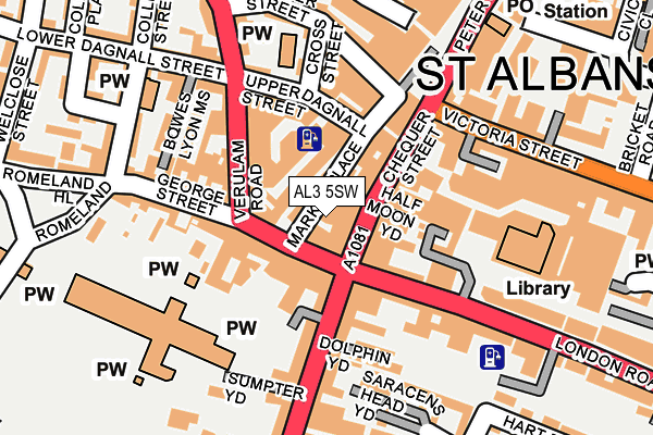 AL3 5SW map - OS OpenMap – Local (Ordnance Survey)