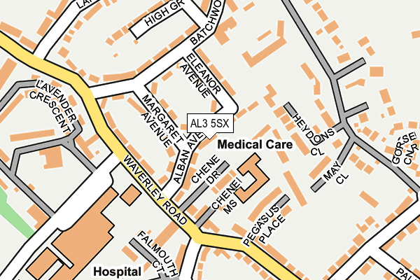 AL3 5SX map - OS OpenMap – Local (Ordnance Survey)