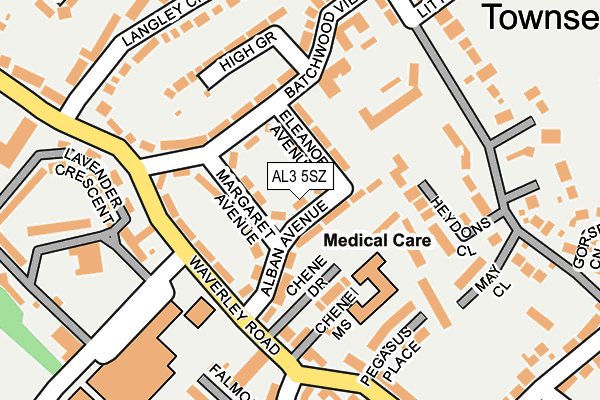 AL3 5SZ map - OS OpenMap – Local (Ordnance Survey)