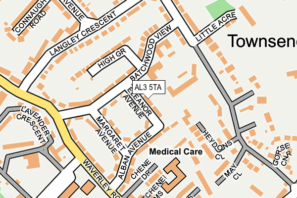 AL3 5TA map - OS OpenMap – Local (Ordnance Survey)