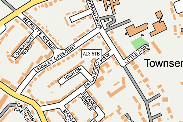 AL3 5TB map - OS OpenMap – Local (Ordnance Survey)
