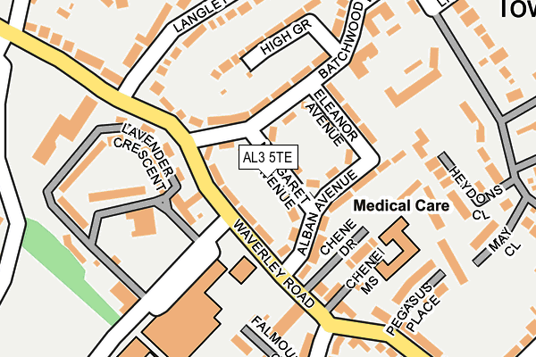 AL3 5TE map - OS OpenMap – Local (Ordnance Survey)
