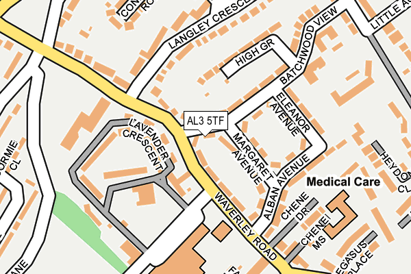 AL3 5TF map - OS OpenMap – Local (Ordnance Survey)