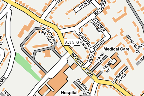 AL3 5TG map - OS OpenMap – Local (Ordnance Survey)