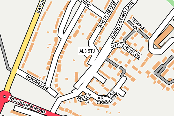 AL3 5TJ map - OS OpenMap – Local (Ordnance Survey)