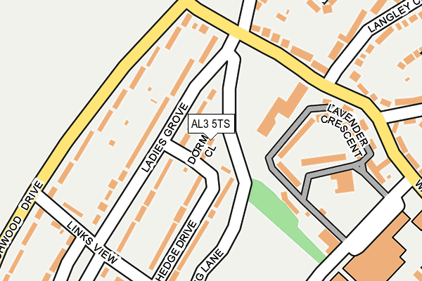 AL3 5TS map - OS OpenMap – Local (Ordnance Survey)