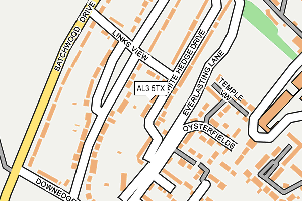 AL3 5TX map - OS OpenMap – Local (Ordnance Survey)