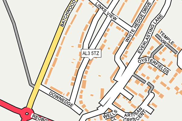 AL3 5TZ map - OS OpenMap – Local (Ordnance Survey)