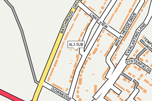 AL3 5UB map - OS OpenMap – Local (Ordnance Survey)