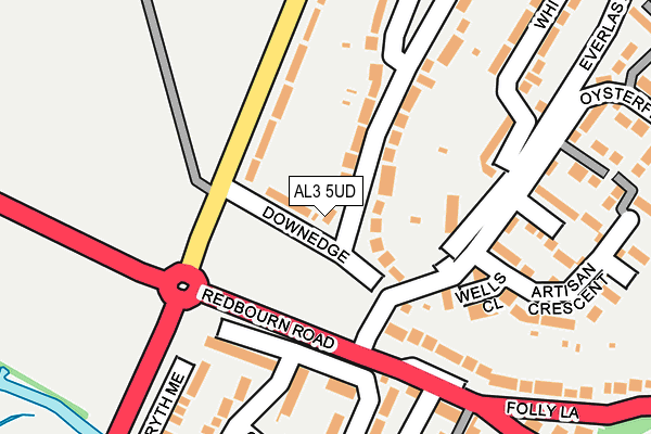 AL3 5UD map - OS OpenMap – Local (Ordnance Survey)
