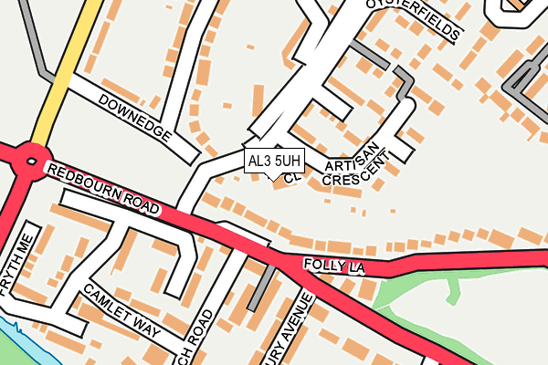 AL3 5UH map - OS OpenMap – Local (Ordnance Survey)