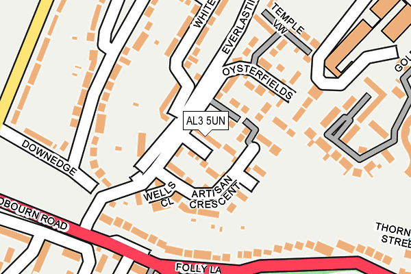 AL3 5UN map - OS OpenMap – Local (Ordnance Survey)