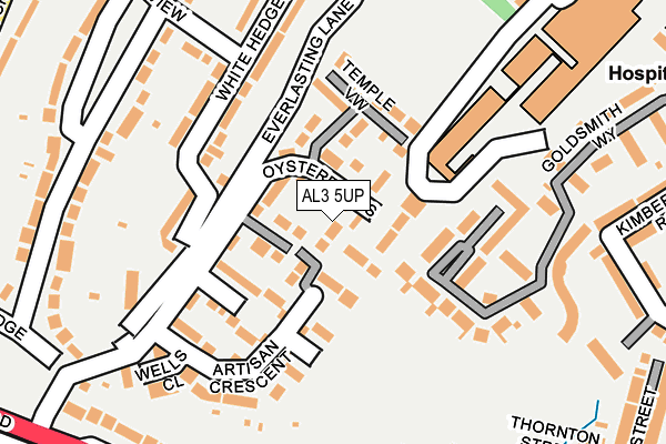 AL3 5UP map - OS OpenMap – Local (Ordnance Survey)