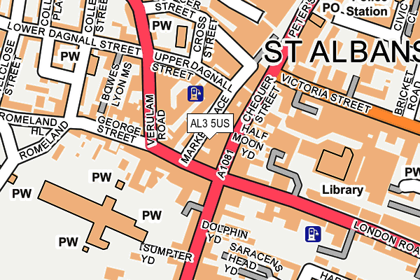 AL3 5US map - OS OpenMap – Local (Ordnance Survey)