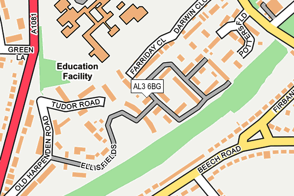 AL3 6BG map - OS OpenMap – Local (Ordnance Survey)