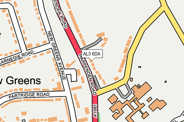 AL3 6DA map - OS OpenMap – Local (Ordnance Survey)