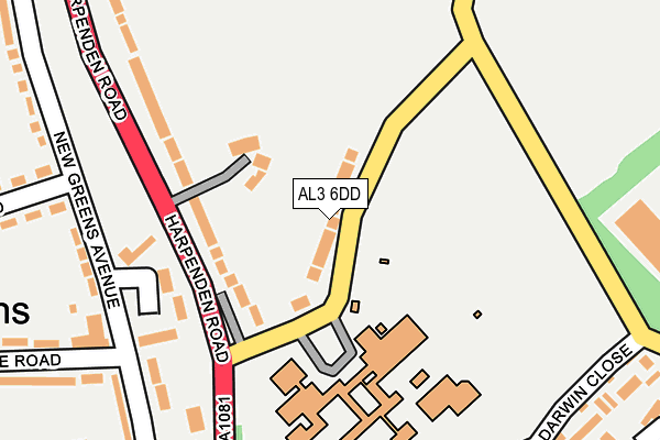 AL3 6DD map - OS OpenMap – Local (Ordnance Survey)