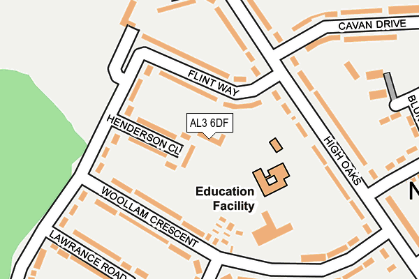 AL3 6DF map - OS OpenMap – Local (Ordnance Survey)