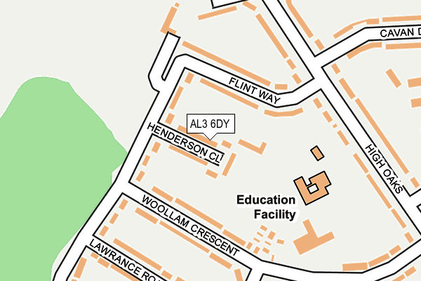 AL3 6DY map - OS OpenMap – Local (Ordnance Survey)