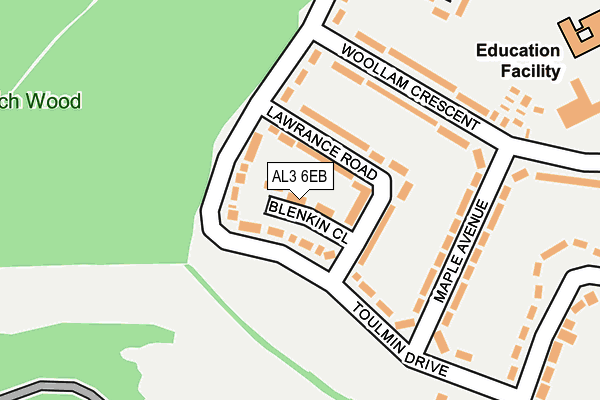 AL3 6EB map - OS OpenMap – Local (Ordnance Survey)