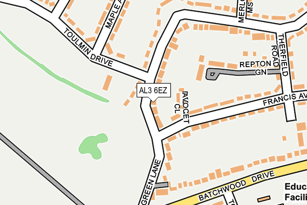 AL3 6EZ map - OS OpenMap – Local (Ordnance Survey)