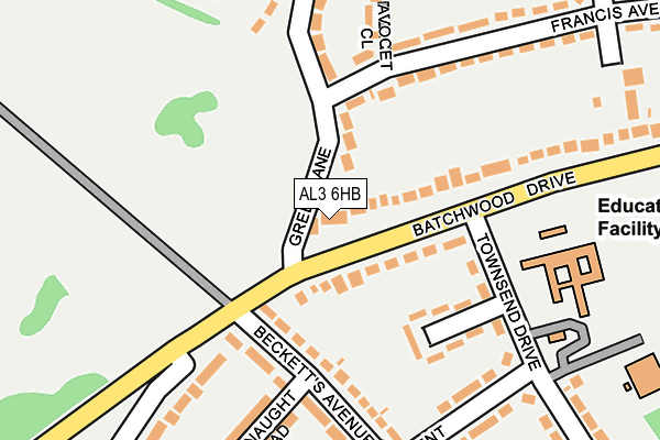 AL3 6HB map - OS OpenMap – Local (Ordnance Survey)