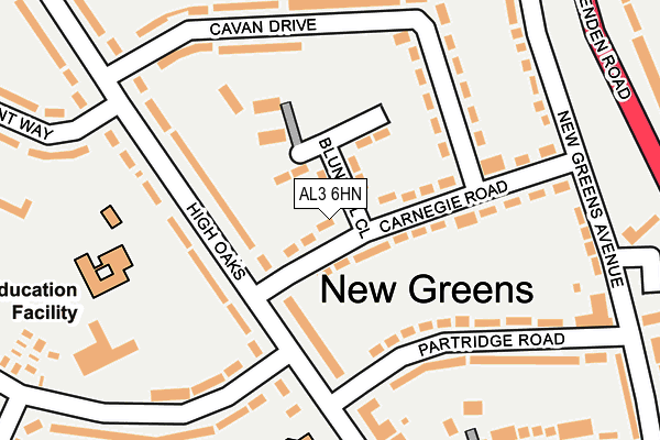 AL3 6HN map - OS OpenMap – Local (Ordnance Survey)