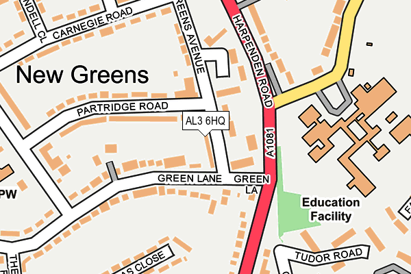 AL3 6HQ map - OS OpenMap – Local (Ordnance Survey)