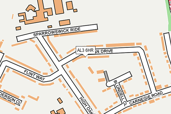 AL3 6HR map - OS OpenMap – Local (Ordnance Survey)