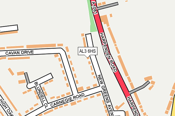 AL3 6HS map - OS OpenMap – Local (Ordnance Survey)