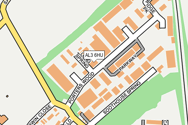AL3 6HU map - OS OpenMap – Local (Ordnance Survey)