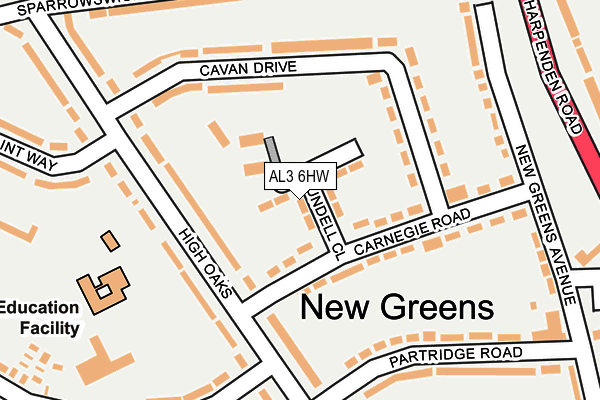 AL3 6HW map - OS OpenMap – Local (Ordnance Survey)