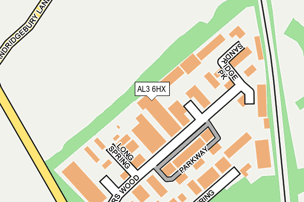 AL3 6HX map - OS OpenMap – Local (Ordnance Survey)