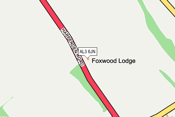 AL3 6JN map - OS OpenMap – Local (Ordnance Survey)
