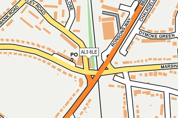 AL3 6LE map - OS OpenMap – Local (Ordnance Survey)
